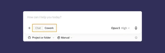 Chat answers. Cowork finishes.