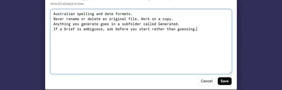 Where should your Claude instructions go: global, project or folder?